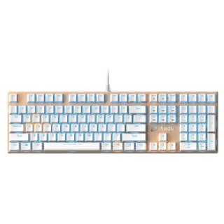 dareu 达尔优 机械合金版 108键 有线机械键盘 白金色 国产青轴 单光