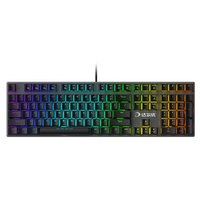 达尔优（dareu）108键机械合金版游戏背光机械键盘  黑轴 黑色 RGB