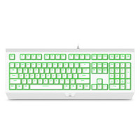 雷柏（Rapoo） V510PRO 背光防水游戏机械键盘 游戏键盘 背光键盘 青轴 白色