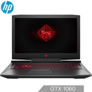 2日0点：HP 惠普 暗影精灵3代Plus 17.3英寸游戏本（i7-7700HQ、8GB、1TB+128GB、GTX1060 6G、G-Sync、120Hz）