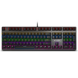 RAPOO 雷柏 V700S合金版 机械键盘 108键 RGB混光 红轴 黑色