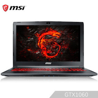 MSI 微星 GL62M 7RDX-1286CN 15.6英寸游戏笔记本电脑 15.6英寸 i7-7700HQ   1T+256GSSD GTX1060 6G 键盘背光