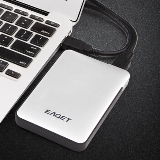 忆捷（EAGET） E600 2.5英寸USB3.0全盘加密高速防震移动硬盘 银色 3T