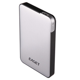 忆捷（EAGET） E600 2.5英寸USB3.0全盘加密高速防震移动硬盘 银色 1T