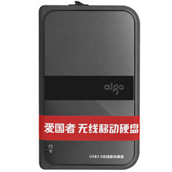 爱国者（aigo）HD816 无线移动硬盘 USB3.0 黑色 1T