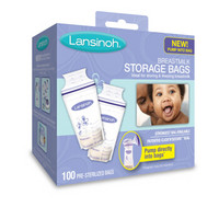 兰思诺（ Lansinoh）204705进口母乳保鲜袋奶水密封储奶袋180ml集存奶袋（100个/盒） *2件