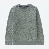 优衣库 UNIQLO 优衣库 童装针织摇粒绒圆领T恤