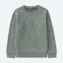 优衣库 UNIQLO 优衣库 童装针织摇粒绒圆领T恤
