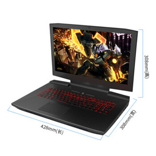 HASEE 神舟 战神系列 游戏笔记本电脑 17.3英寸 I7-8700K  1T+512G SSD  16G  GTX1080 8G
