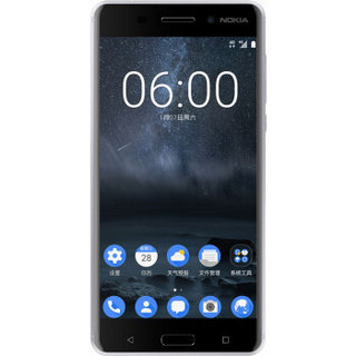 NOKIA 诺基亚 6 智能手机 全网通4G 银白 4GB 32GB