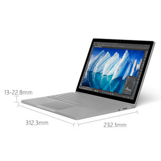 Microsoft 微软 Surface Book 六代酷睿版 13.5英寸 二合一笔记本电脑 银色 (酷睿i7-6600U、GTX 965M、8GB、256GB SSD、3K）