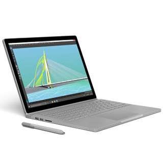 Microsoft 微软 Surface Book 六代酷睿版 13.5英寸 二合一笔记本电脑 银色 (酷睿i7-6600U、GTX 965M、8GB、256GB SSD、3K）