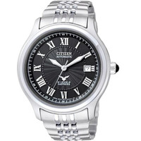 西铁城(CITIZEN) 机械不锈钢表带白盘商务休闲男表NJ2166-55E 42mm 银色不锈钢 黑色 白色