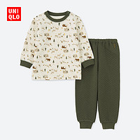 UNIQLO 优衣库 402141 婴儿压线长袖睡衣 