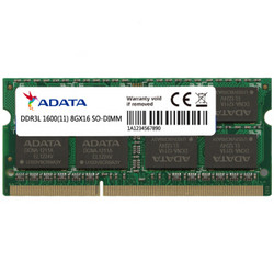 威刚（ADATA） 8GB DDR3L 1600 笔记本内存 低电压版