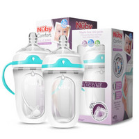 Nuby 努比 宽口径婴儿硅胶奶瓶套装 250ml+250ml