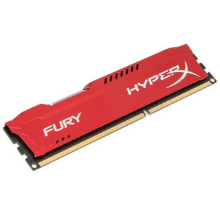 金士顿(Kingston)骇客神条 Fury系列 DDR3 1600 8GB台式机内存(HX316C10FW/8)  红色 8G