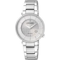 CITIZEN 西铁城 EW1790-57A 31mm 女士光动能手表 银盘 银色不锈钢带 圆形