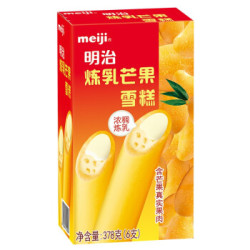 明治（meiji）炼乳芒果雪糕 63g*6 彩盒 冰淇淋 *5件