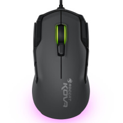 德国冰豹ROCCAT 幽灵豹Kova 7000DPI 有线游戏鼠标 黑色(人体工学 左右手适用 ) 黑色简包版