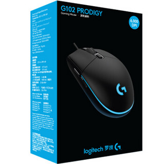 Logitech 罗技 G102 有线鼠标 8000DPI RGB 黑色