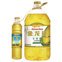 金龙鱼  纯正玉米油4L 非转基因 物理 家用桶装食用油色拉油