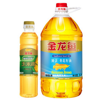 金龙鱼 物理压榨 纯正葵花籽油 5L+400ML