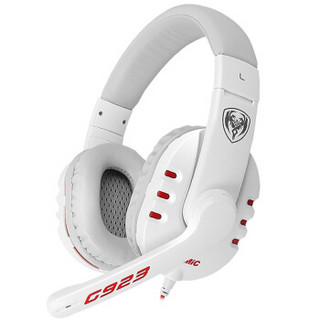 SOMiC 硕美科 SOMIC） G923 头戴式 电脑游戏耳机耳麦  带线控 立体声 白色