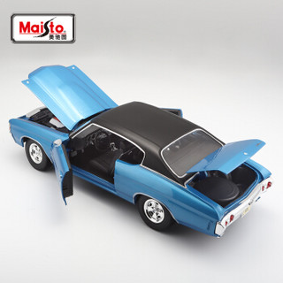 Maisto 美驰图 1:18 雪佛兰chevelle 仿真汽车模型 蓝色