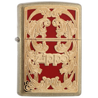 ZIPPO 之宝 ZBT-3-65a 帷幔中的Zippo 仿古铜印刷徽章 煤油防风火机