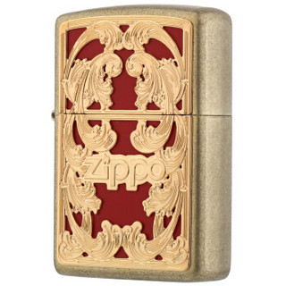 ZIPPO 之宝 ZBT-3-65a 帷幔中的Zippo 仿古铜印刷徽章 煤油防风火机