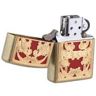 ZIPPO 之宝 ZBT-3-65a 帷幔中的Zippo 仿古铜印刷徽章 煤油防风火机