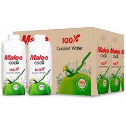 玛丽（Malee Coco）天然椰子水饮料330ml*12瓶 整箱 泰国进口