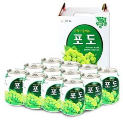 韩国进口 九日牌加糖葡萄果汁饮料238ml*12瓶 礼盒装