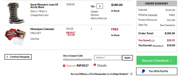Moosejaw 精选男女款户外服饰鞋包 冬季促销(Marmot、Fjallraven等)