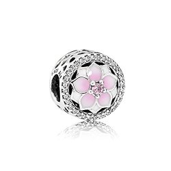 PANDORA 潘多拉 792085PCZ 木兰花925银珐琅串饰