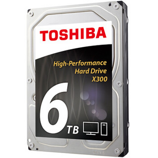 TOSHIBA 东芝 P300系列 7200转 64M SATA3 台式机硬盘 128MB 6TB