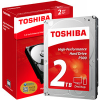 TOSHIBA 东芝 P300系列 3.5英寸台式机硬盘 2TB 64MB(7200rpm、PMR)HDWD120