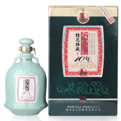 女儿红 绍兴黄酒 桂花林藏 10年 12度 500ml 500ml 单瓶 *3件