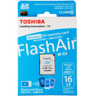 TOSHIBA 东芝 FlashAir 第三代无线局域网嵌入式 SDHC存储卡 Class10 16G