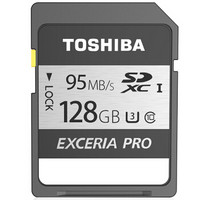 历史低价：TOSHIBA 东芝 EXCERIA PRO SDXC UHS-I U3 SD存储卡 128GB