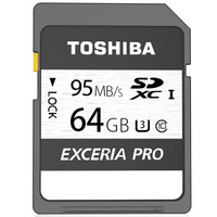 TOSHIBA 东芝 R95M/S-W75M/S SDXC Class10 UHS-I U3 极至超速存储卡 64G