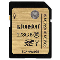 Kingston 金士顿 90MB/s SD Class10 UHS-I高速存储卡 128G