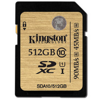 Kingston 金士顿 90MB/s SD Class10 UHS-I高速存储卡 512G