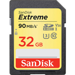 SanDisk 闪迪 读速90MB/s 写速60MB/s 至尊极速SDXC UHS-I V30 U3 Class10 SD卡 32G