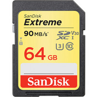 SanDisk 闪迪 读速90MB/s 写速60MB/s 至尊极速SDXC UHS-I V30 U3 Class10 SD卡 64G