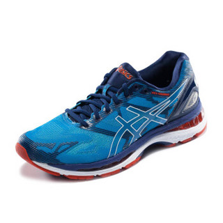 ASICS 亚瑟士 GEL-NIMBUS 19 男士跑鞋 T700N-9007 蓝色/白色/蓝色 42