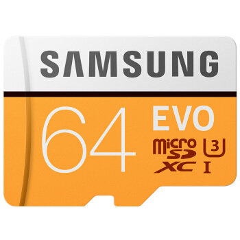 SAMSUNG 三星 存储卡 MP EVO黄色升级版 高速TF卡（Micro SD卡） 64G