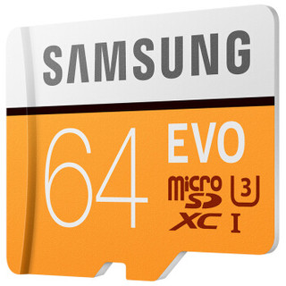 SAMSUNG 三星 存储卡 MP EVO黄色升级版 高速TF卡（Micro SD卡） 64G
