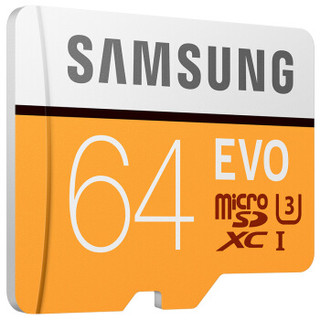 SAMSUNG 三星 存储卡 MP EVO黄色升级版 高速TF卡（Micro SD卡） 64G
